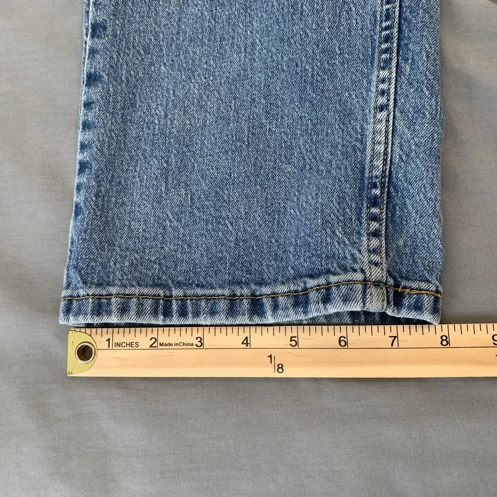 Levis 505 Jeans Mens 36x34 Blue Medium Wash Regular Fit Straight Denim Nice Fade